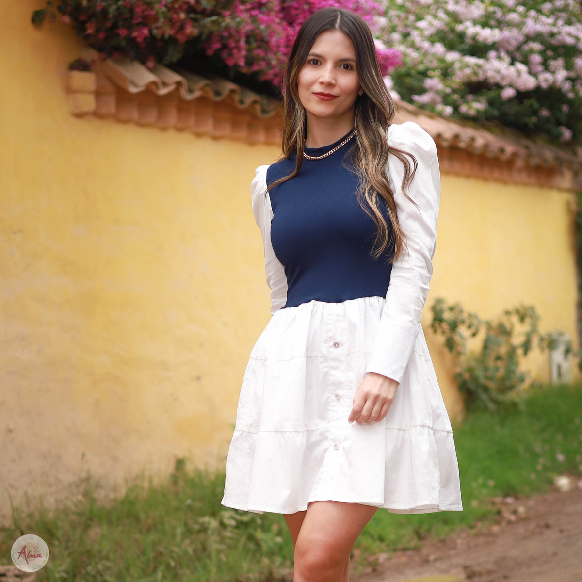 Vestido Camisero Blanco Chaleco