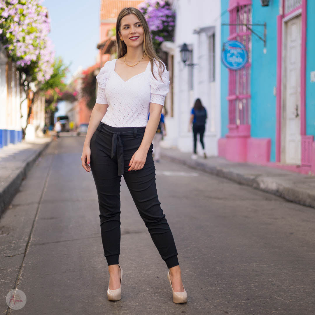 Blusa blanca Ojalillo