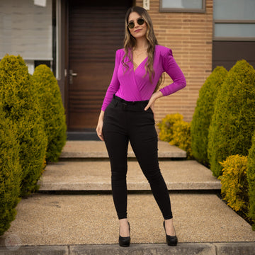 Body fucsia hombreras