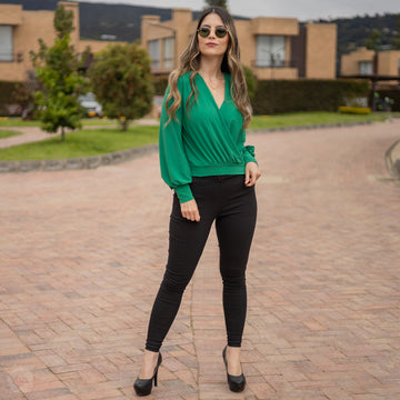 Blusa verde esmeralda
