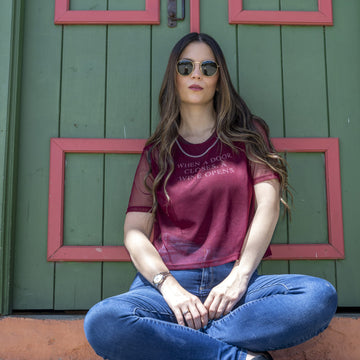 Blusa malla vinotinto