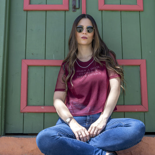 Blusa malla vinotinto