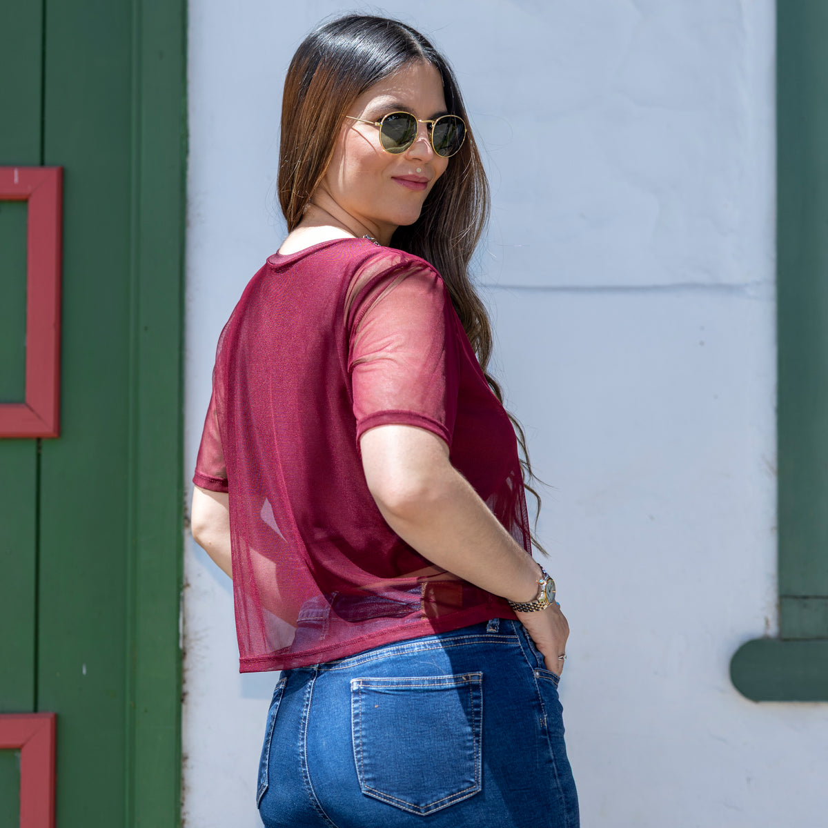 Blusa Vinotinto Cadena