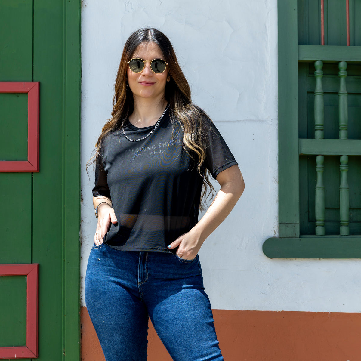 Blusa Negra Cadena