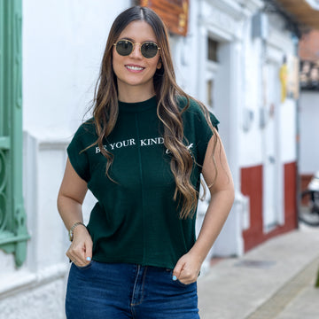 Camiseta Verde Hilos