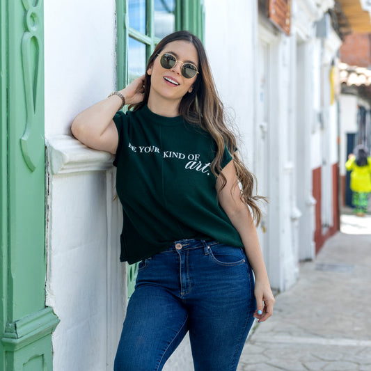 Camiseta Verde Hilos