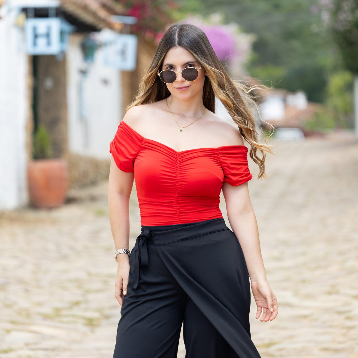 Blusa Roja Encauchada