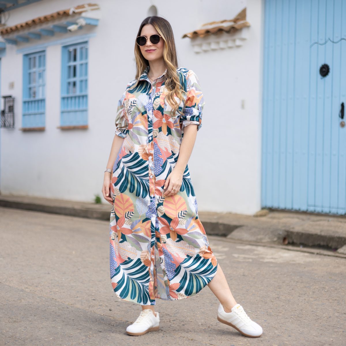 Camisero largo flores
