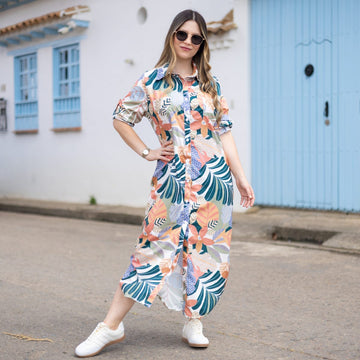Camisero largo flores
