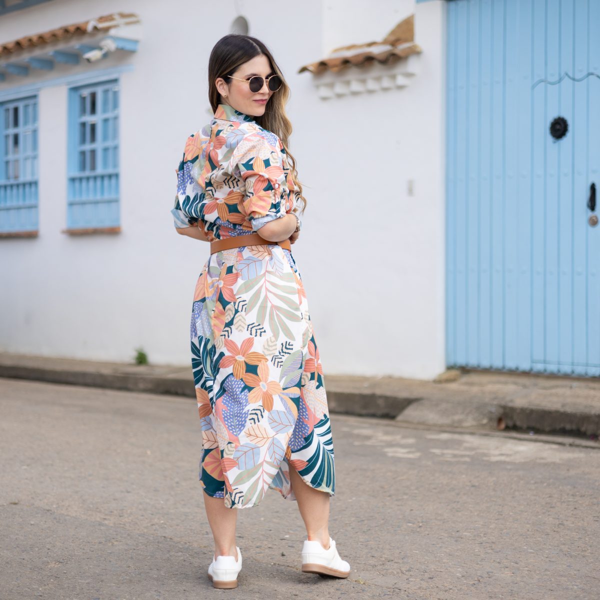Camisero largo flores