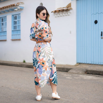 Camisero largo flores
