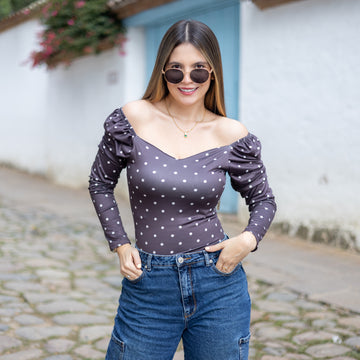 Blusa Café Pepas