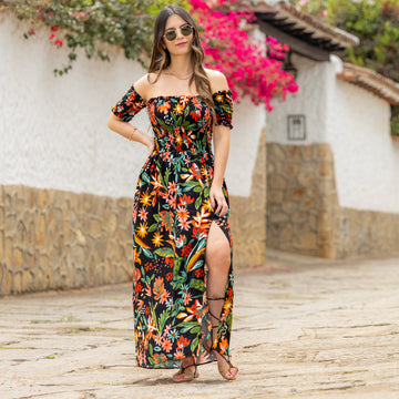 Vestido largo flores NEW