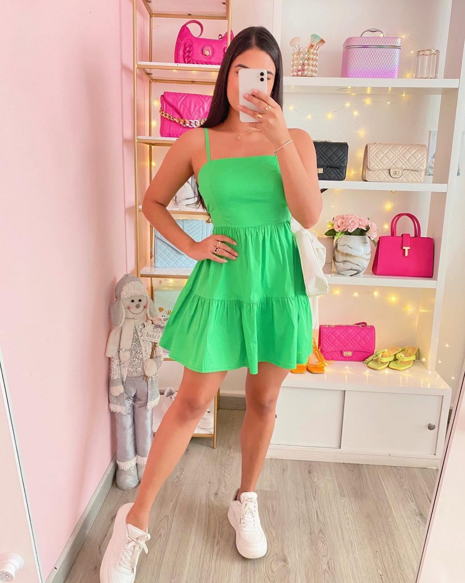 Vestido tiras Verde
