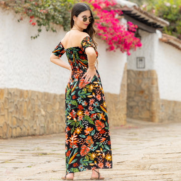 Vestido largo flores NEW