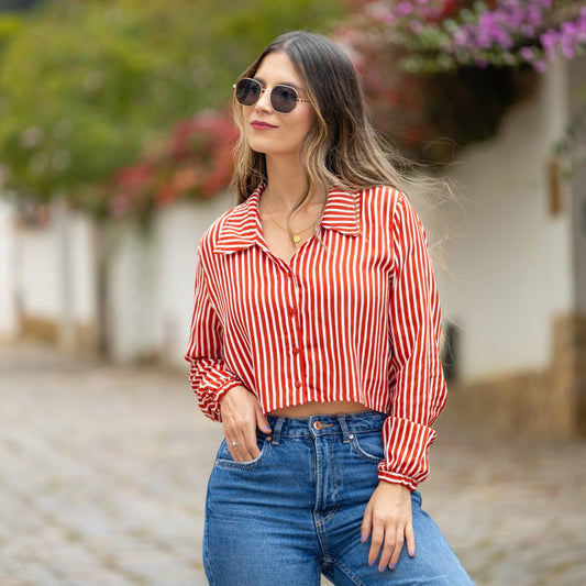 Camisera rayas rojas