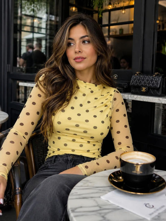 Blusa amarilla pepas