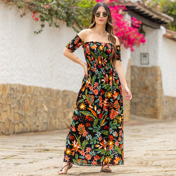 Vestido largo flores NEW