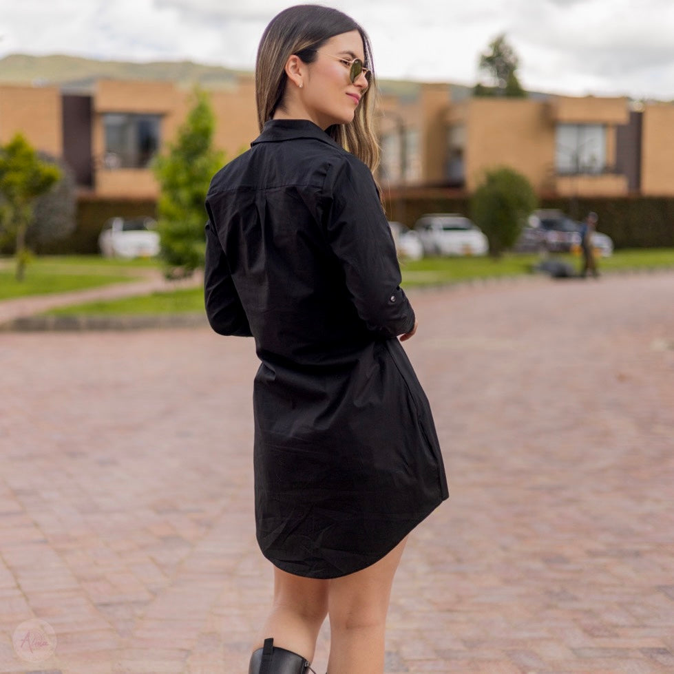 Vestido Camisero Negro