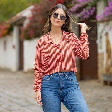 Camisera rayas rojas