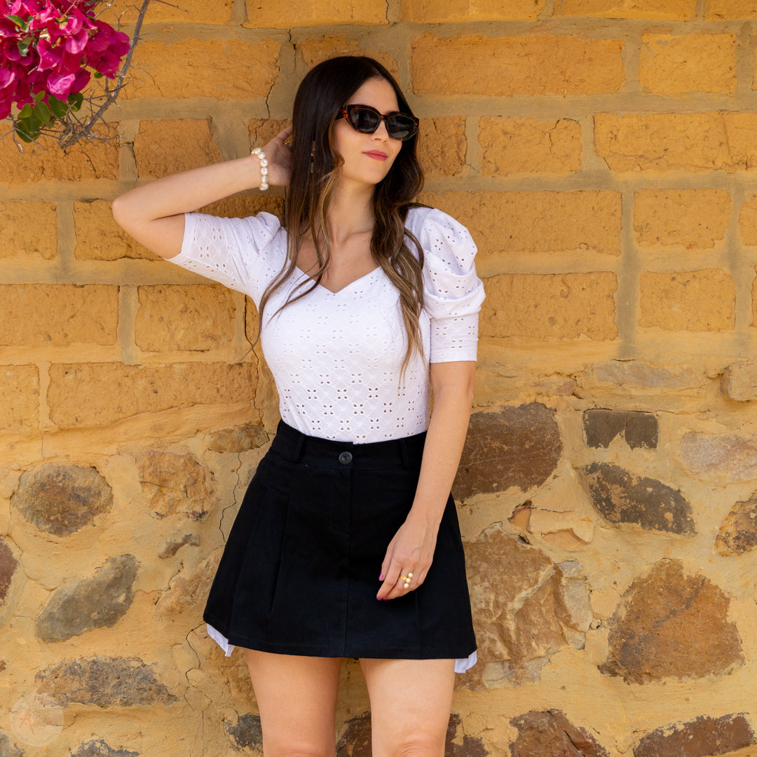 Blusa blanca Ojalillo