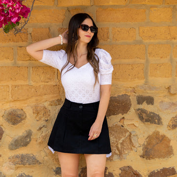 Blusa blanca Ojalillo