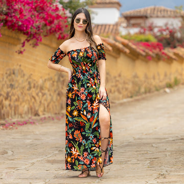 Vestido largo flores NEW