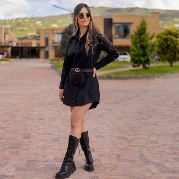 Vestido Camisero Negro