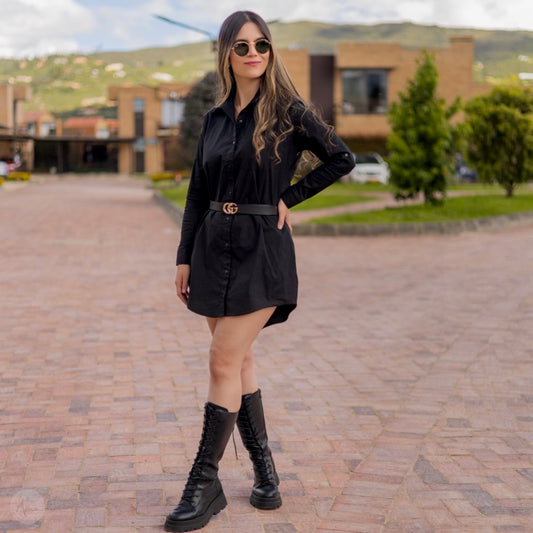 Vestido Camisero Negro