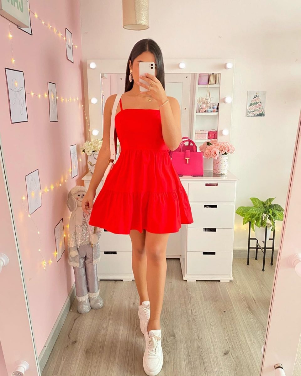 Vestido tiras Rojo