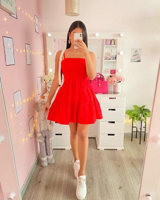 Vestido tiras Rojo