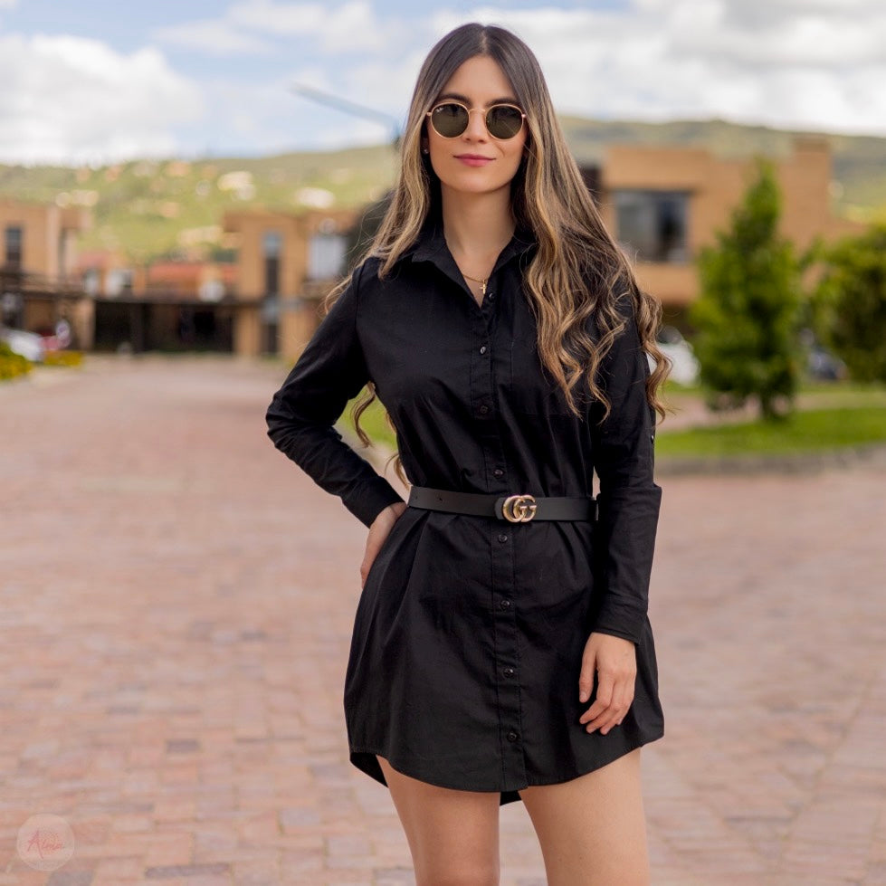 Vestido Camisero Negro