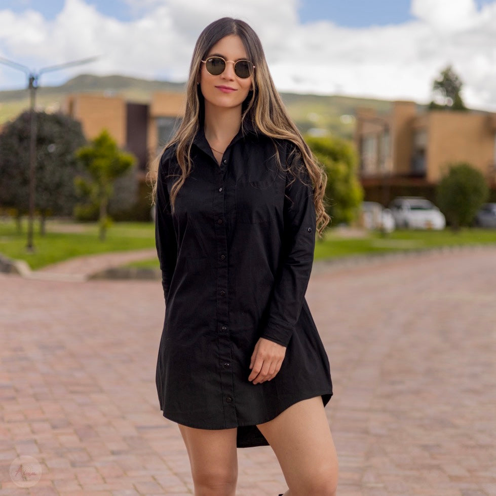 Vestido Camisero Negro