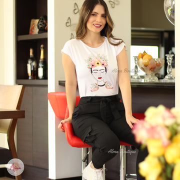 Blusa Frida + Camuflado Negro