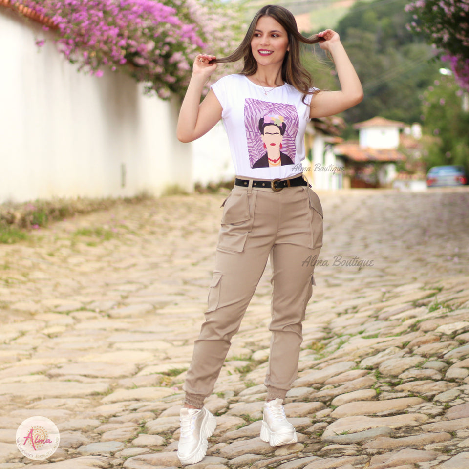 Pantalón camuflado Beige