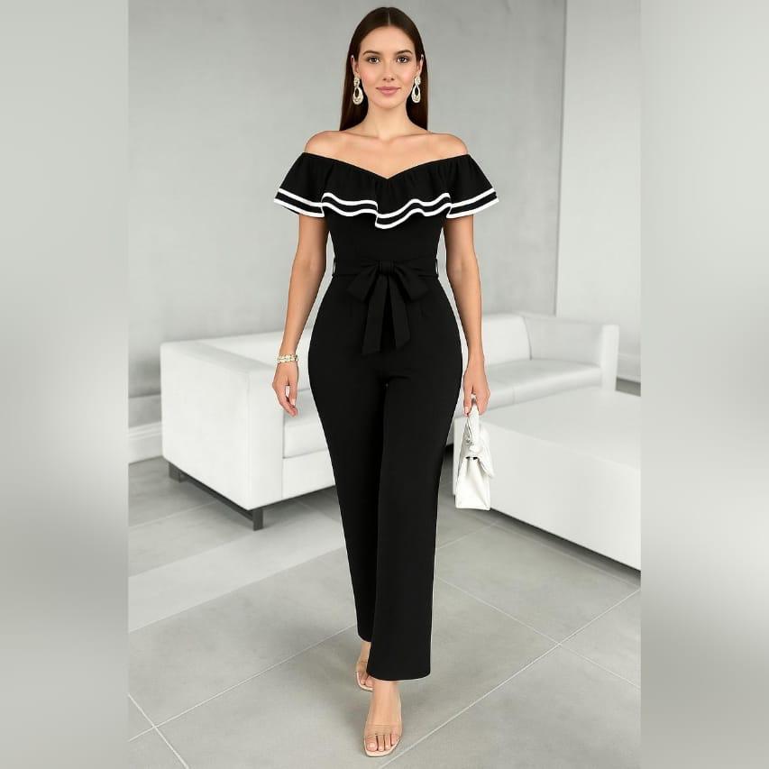 Enterizo Negro Camisero